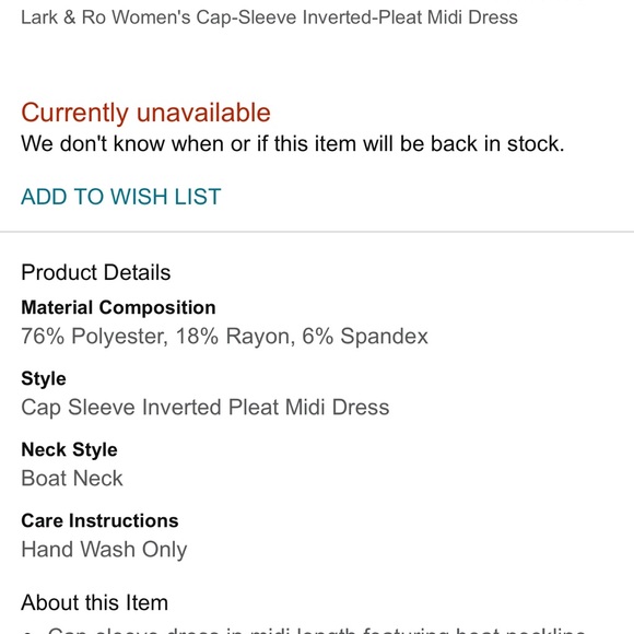 fully lined Lark & Ro inverted pleat fitted A line fir green dress cap sleeves - Picture 7 of 15